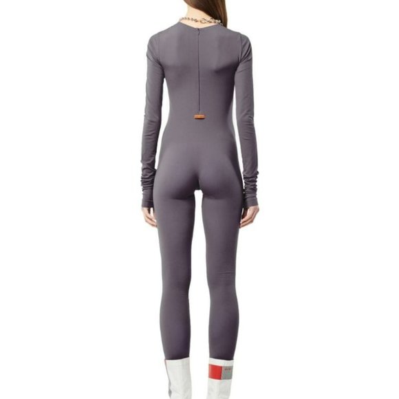 Heron Preston Jumpsuit Reflective Logo Grey Long Sleeve Stretch Size XL‎ - Picture 2 of 13